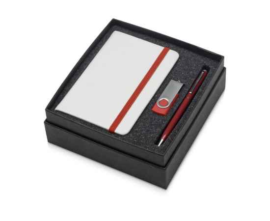 700317.01 Подарочный набор Reporter Plus с флешкой, ручкой и блокнотом А6, 8Gb, Цвет: красный,красный, Объем: А6, Размер: 8Gb, изображение 2
