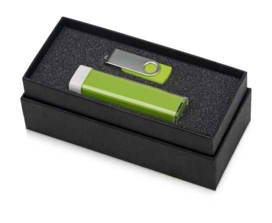 Подарочный набор Flashbank с флешкой и зарядным устройством, 8Gb, 700305.03, Цвет: зеленый, Размер: 8Gb, изображение 2