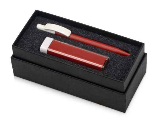 700302.01 Подарочный набор White top с ручкой и зарядным устройством, Цвет: красный, изображение 2
