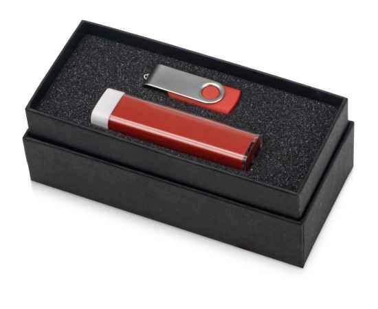 Подарочный набор Flashbank с флешкой и зарядным устройством, 8Gb, 700305.01, Цвет: красный, Размер: 8Gb, изображение 2