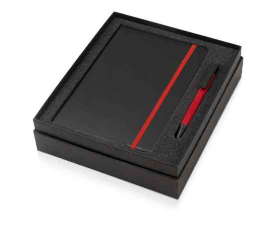 Подарочный набор Jacque с ручкой-подставкой и блокнотом А5, 700324.01, Цвет: черный,красный, изображение 2