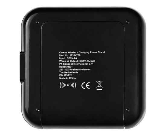 12394700 Беспроводное зарядное устройство-подставка для смартфона Catena, Цвет: черный, изображение 3
