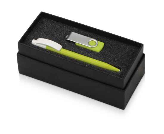Подарочный набор Uma Memory с ручкой и флешкой, 8Gb, 700337.03, Цвет: зеленое яблоко, Размер: 8Gb, изображение 2