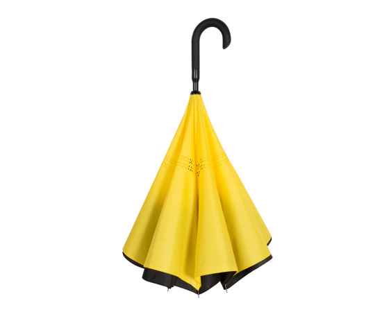 Зонт-трость наоборот Inversa, 908304, Цвет: черный,желтый, изображение 8