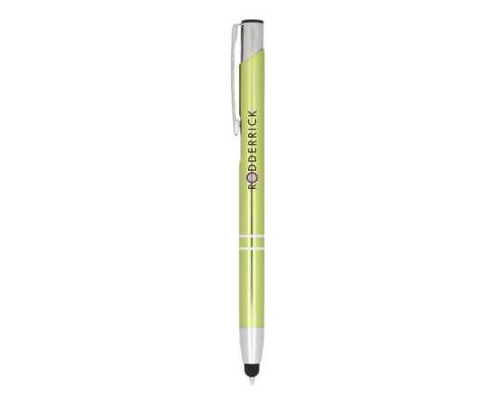 Ручка-стилус металлическая шариковая Moneta с анодированным покрытием, 10729814, Цвет: лайм, изображение 3