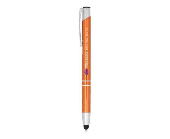 Ручка-стилус металлическая шариковая Moneta с анодированным покрытием, 10729811, Цвет: оранжевый, изображение 3