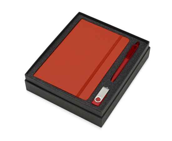Подарочный набор Vision Pro Plus soft-touch с флешкой, ручкой и блокнотом А5, 8Gb, 700342.01, Цвет: красный,красный, Размер: 8Gb, изображение 2