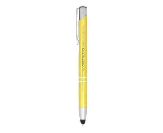 Ручка-стилус металлическая шариковая Moneta с анодированным покрытием, 10729810, Цвет: желтый, изображение 3