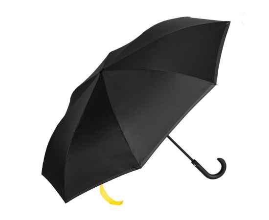Зонт-трость наоборот Inversa, 908304, Цвет: черный,желтый, изображение 2