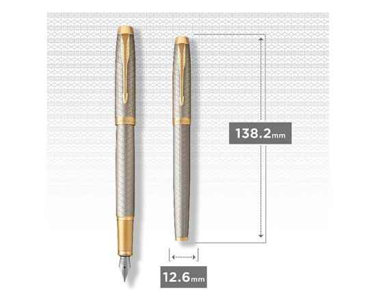 Перьевая ручка Parker IM Premium, F, 1931684, Цвет: серый,золотистый,серебристый, изображение 5