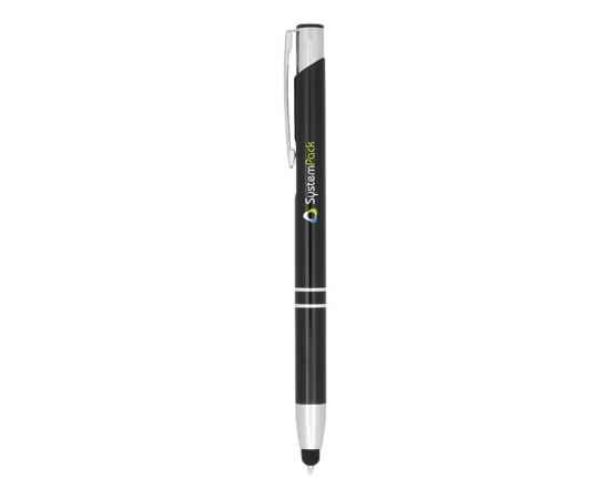 Ручка-стилус металлическая шариковая Moneta с анодированным покрытием, 10729800, Цвет: черный, изображение 3