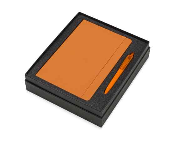 Подарочный набор Vision Pro soft-touch с ручкой и блокнотом А5, 700341.13, Цвет: оранжевый, изображение 2
