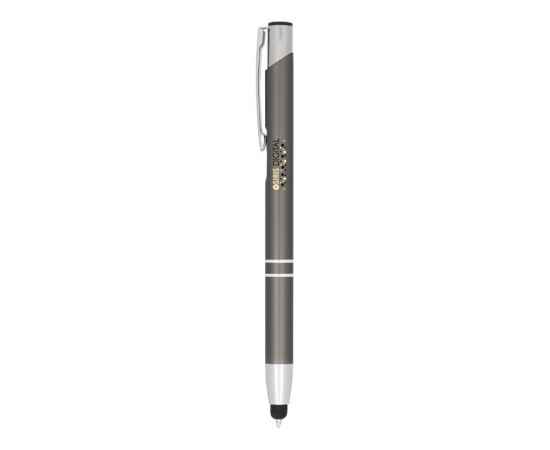 Ручка-стилус металлическая шариковая Moneta с анодированным покрытием, 10729804, Цвет: серый, изображение 3