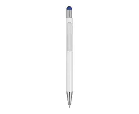 Ручка металлическая шариковая Flowery со стилусом, 11314.02, Цвет: синий,белый, изображение 3