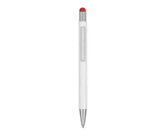 Ручка металлическая шариковая Flowery со стилусом, 11314.01, Цвет: красный,белый, изображение 3