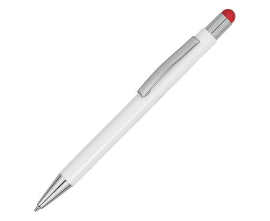 Ручка металлическая шариковая Flowery со стилусом, 11314.01, Цвет: красный,белый, изображение 2