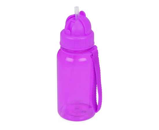 Бутылка для воды со складной соломинкой Kidz, 821718, Цвет: оранжевый, Объем: 500, изображение 2