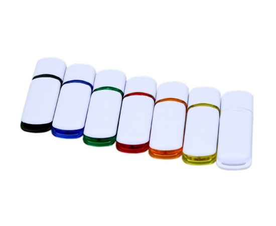 USB 2.0- флешка на 16 Гб с цветными вставками, 16Gb, 6003.16.01, Цвет: белый,красный, Размер: 16Gb, изображение 4
