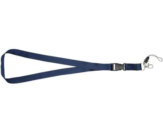 Шнурок Sagan с отстегивающейся пряжкой и держателем для телефона, 10250803, Цвет: темно-синий, изображение 4
