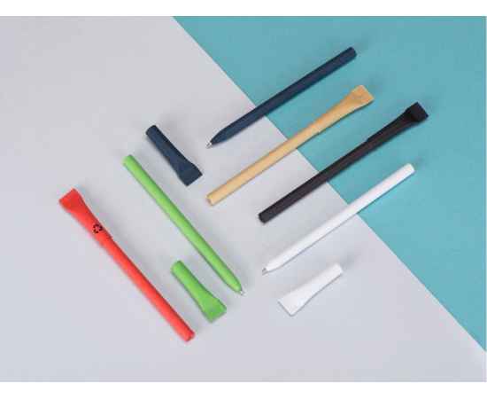 Ручка из переработанной бумаги с колпачком Recycled, 12600.17, Цвет: светло-серый, изображение 4