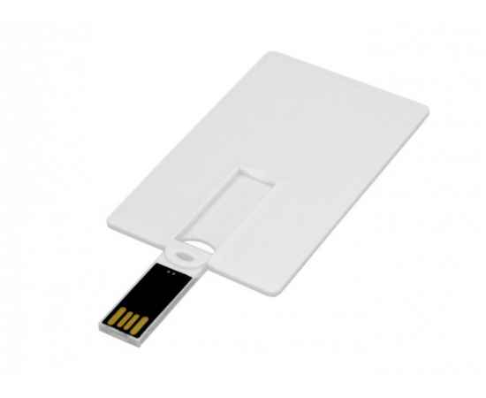 USB 2.0- флешка на 32 Гб в виде пластиковой карты с откидным механизмом, 32Gb, 6002.32.06, Цвет: белый, Размер: 32Gb, изображение 2