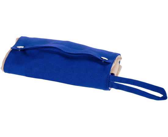 Складная сумка на кнопках, 180 г/м2, 12040702, Цвет: синий,натуральный, изображение 3