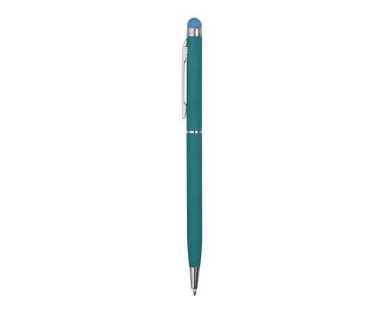 Ручка-стилус металлическая шариковая Jucy Soft soft-touch, 18570.23, Цвет: бирюзовый, изображение 3