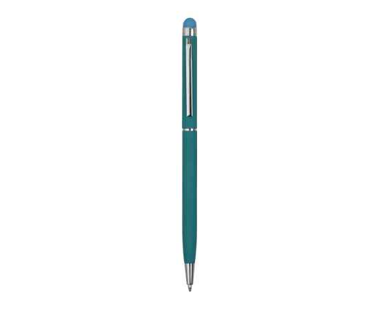 Ручка-стилус металлическая шариковая Jucy Soft soft-touch, 18570.23, Цвет: бирюзовый, изображение 2