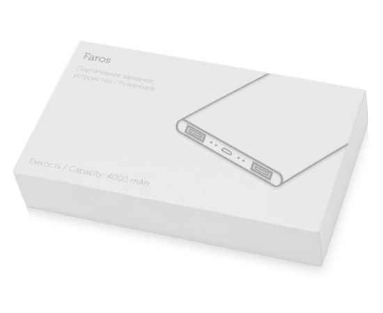 5910902 Внешний аккумулятор с подсветкой логотипа Faros, soft-touch, 4000 mAh, изображение 8