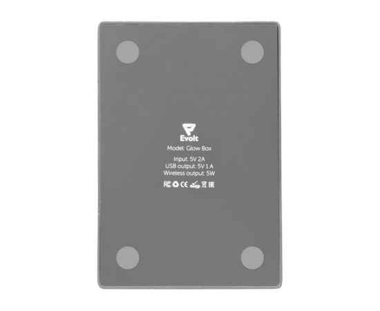 595727 Настольное беспроводное зарядное устройство Glow Box, Цвет: серый, изображение 9