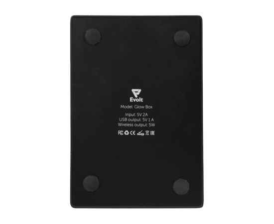595717 Настольное беспроводное зарядное устройство Glow Box, Цвет: черный, изображение 10