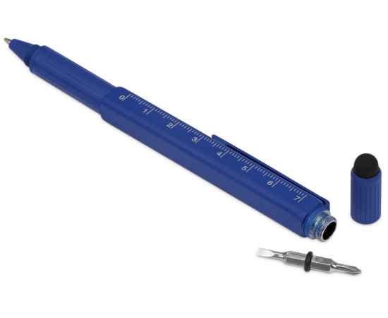 Ручка-стилус металлическая шариковая Tool с уровнем и отверткой, 71310.02, Цвет: синий, изображение 2
