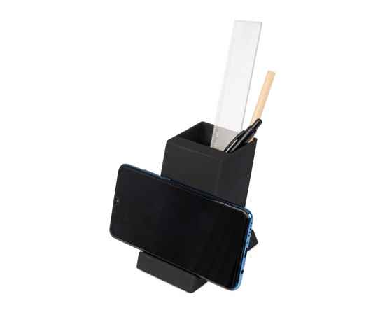 595717 Настольное беспроводное зарядное устройство Glow Box, Цвет: черный, изображение 4