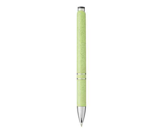 Ручка шариковая Moneta из АБС-пластика и пшеничной соломы, 10738202, Цвет: зеленый, изображение 2