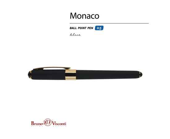 Ручка пластиковая шариковая Monaco, 20-0125.01, Цвет: черный, изображение 2