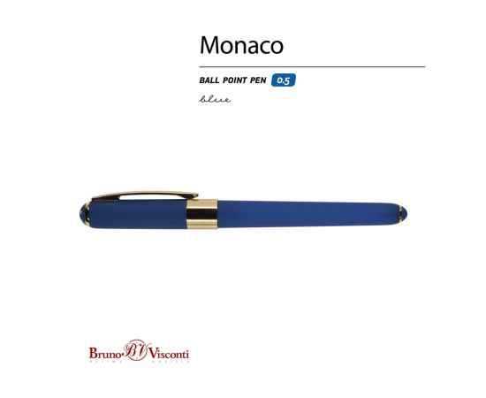Ручка пластиковая шариковая Monaco, 20-0125.07, Цвет: темно-синий, изображение 2