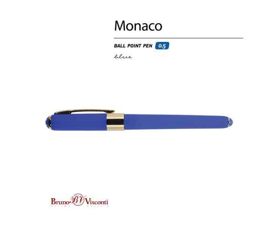 Ручка пластиковая шариковая Monaco, 20-0125.08, Цвет: синий, изображение 2