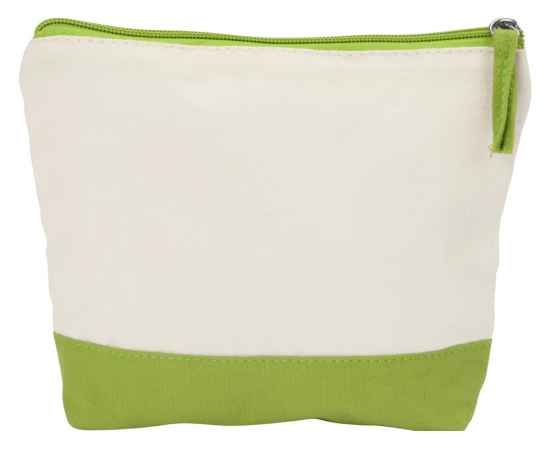 Косметичка хлопковая Cotton, 838503, Цвет: зеленое яблоко,белый, изображение 2