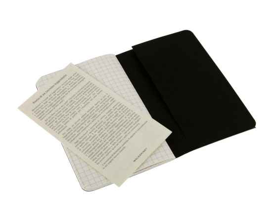 Записная книжка Moleskine Cahier, Pocket (в клетку), А6, 60712227, Цвет: черный, изображение 3
