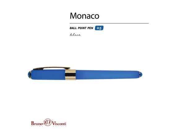 Ручка пластиковая шариковая Monaco, 20-0125.09, Цвет: ярко-синий, изображение 2