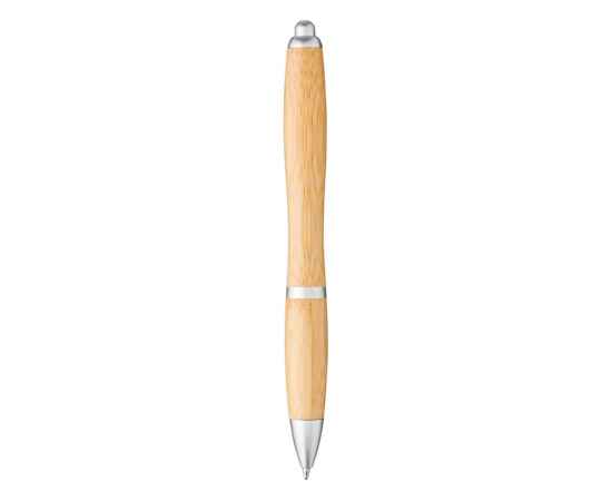 Ручка шариковая Nash из бамбука, 10737800, Цвет: серебристый,натуральный, изображение 2