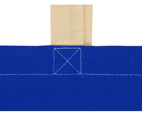 Сумка для шопинга Twin двухцветная из хлопка, 180 г/м2, 955142, Цвет: синий,натуральный, изображение 8