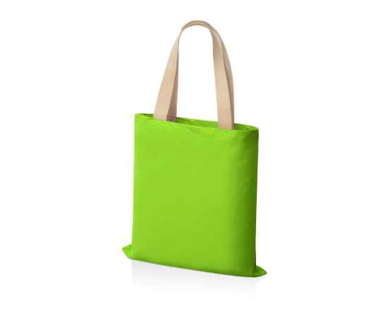 Сумка для шопинга Steady хлопковая с парусиновыми ручками, 260 г/м2, 955153, Цвет: зеленое яблоко, изображение 2