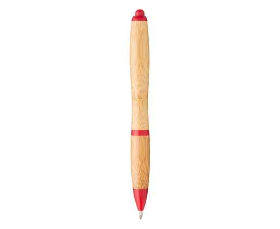 Ручка шариковая Nash из бамбука, 10737803, Цвет: красный,натуральный, изображение 2