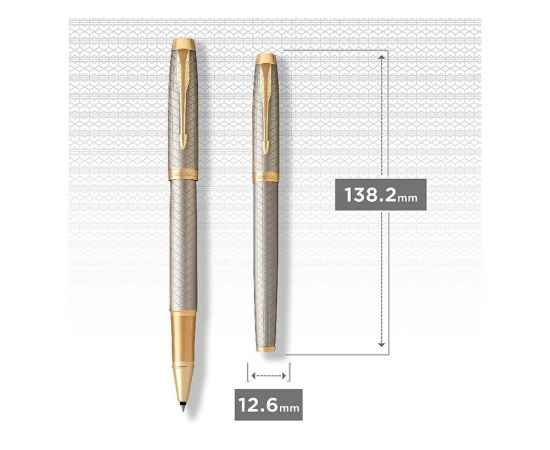 Ручка роллер Parker IM Premium, 1931686, Цвет: серый,золотистый,серебристый, изображение 7