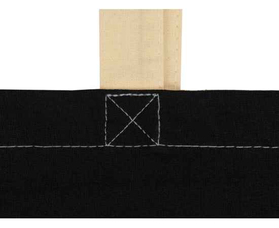 Сумка для шопинга Twin двухцветная из хлопка, 180 г/м2, 955127, Цвет: черный,натуральный, изображение 8