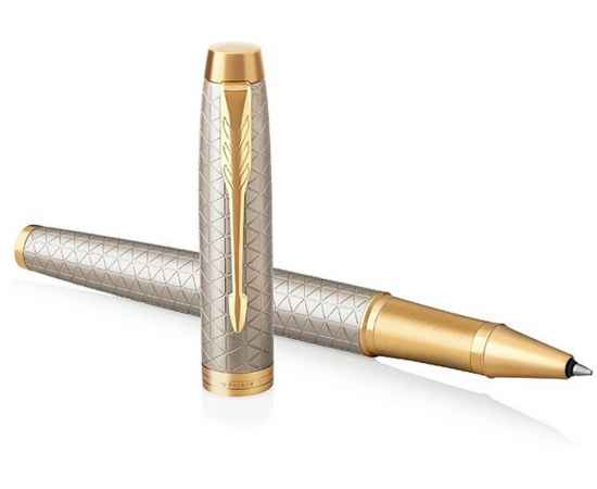 Ручка роллер Parker IM Premium, 1931686, Цвет: серый,золотистый,серебристый, изображение 4