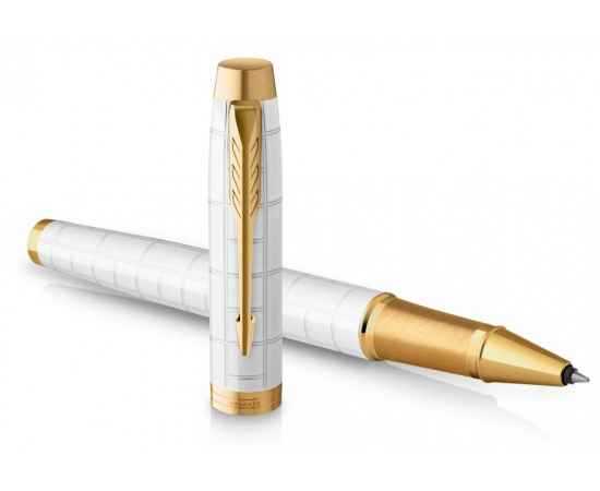 Ручка роллер Parker IM Premium, 2143646, Цвет: белый,золотистый, изображение 3