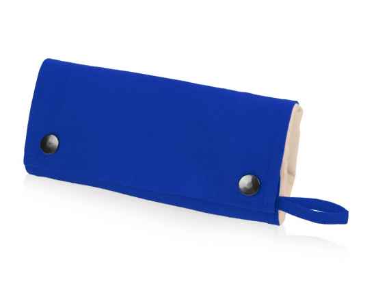 Складная хлопковая сумка для шопинга Gross с карманом, 180 г/м2, 955102, Цвет: синий,натуральный, изображение 4