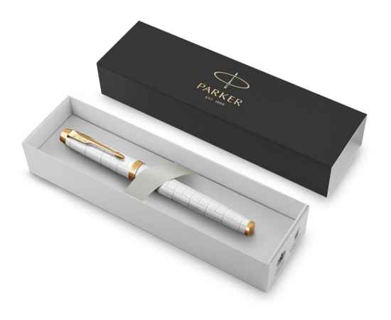 Ручка роллер Parker IM Premium, 2143646, Цвет: белый,золотистый, изображение 2